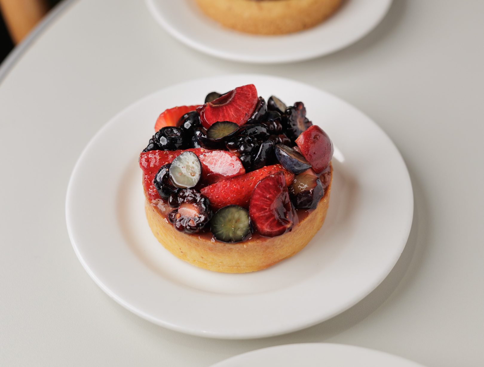 6 unidades Tarteleta de Frangipane, mermelada de frutilla y fruta fresca