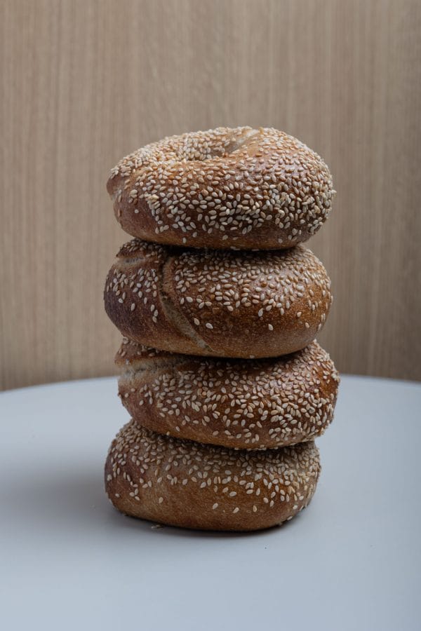 6 Unidades Bagel sesamo blanco